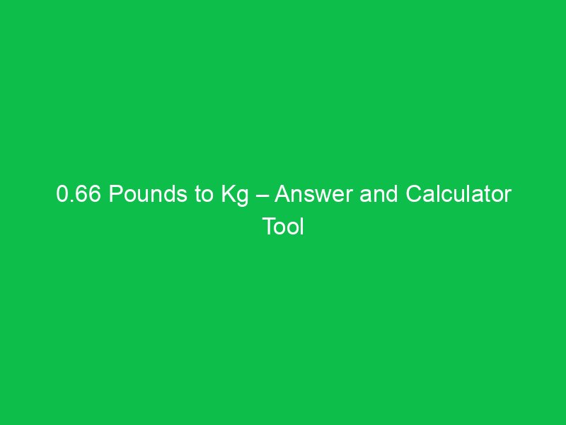 0 66 pounds to kg answer and calculator tool 16340