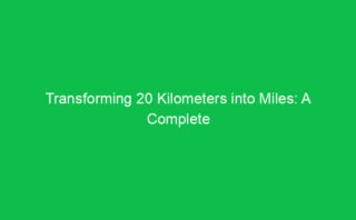How to Convert 80 Kilometers to Miles and What It Means