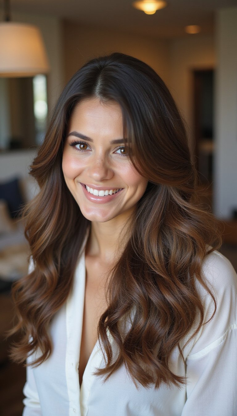 Deep Side Part Blowout For Dramatic Volume