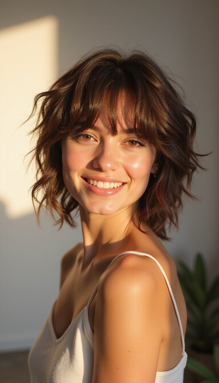 Tousled Wolf Cut With Playful Piecey Ends