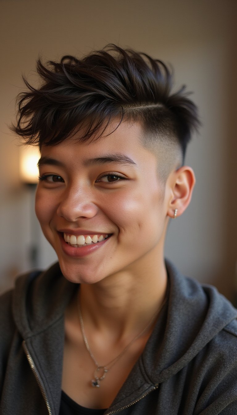 Wolf Cut With Modern Undercut Detail