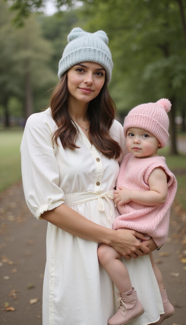 Matching Knit Beanie and Dress