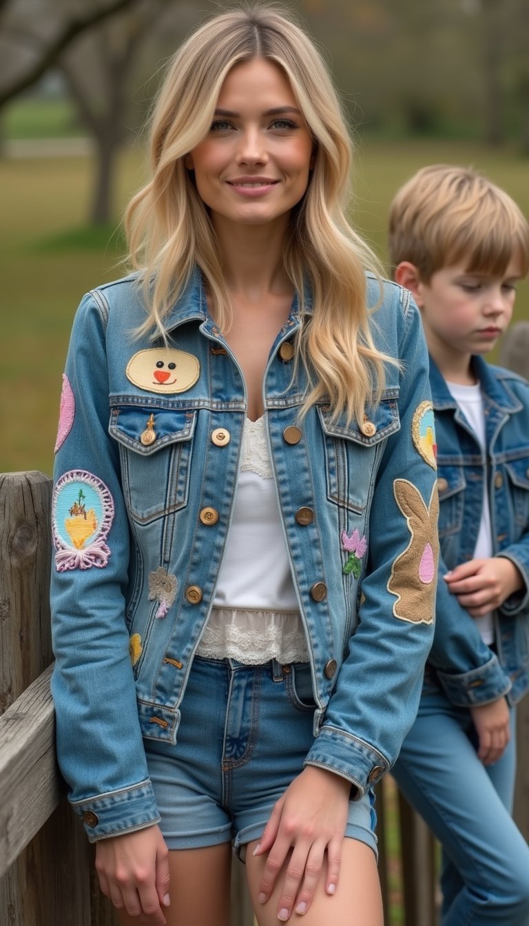 Upcycled Denim and Easter Patches