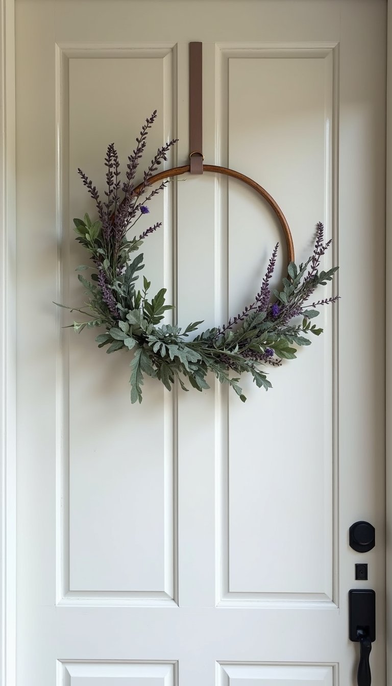 Dried lavender and eucalyptus hoop — calming scent