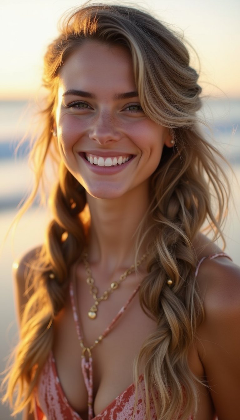 Boho Three-Strand Braid With Textured Ends