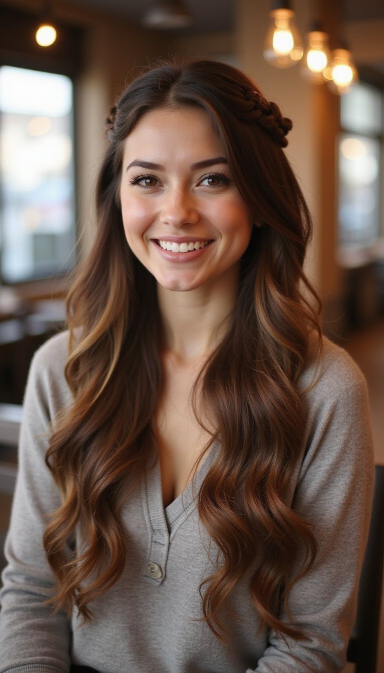 Fishtail Braid With Soft Waves And Shine