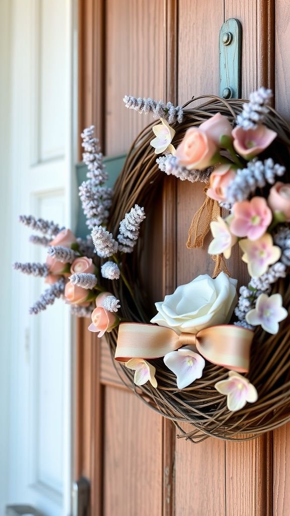 A breezy pastel wreath for the front door